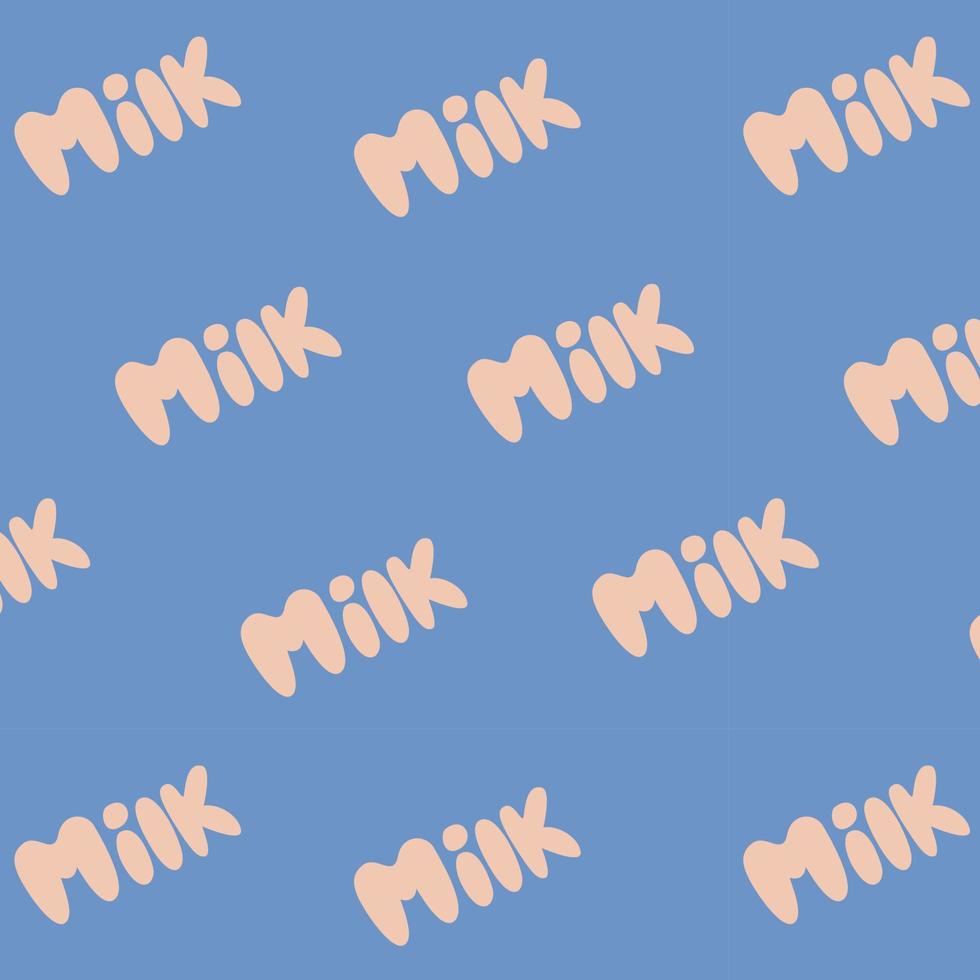 Vector hand draw seamless pattern Milk for print, fabric and supplies.