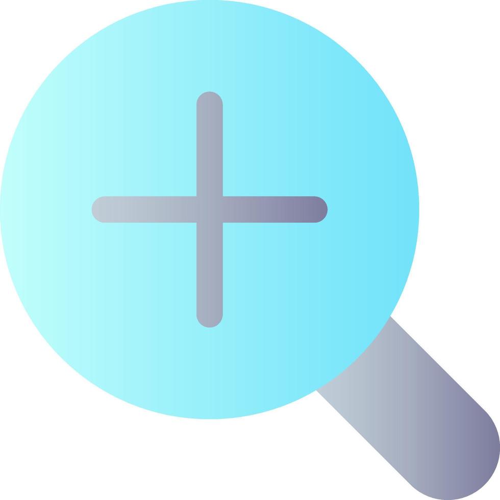 Magnifier and plus flat gradient color ui icon. Image enlargement. Navigation tool. Photo editor. Simple filled pictogram. GUI, UX design for mobile application. Vector isolated RGB illustration