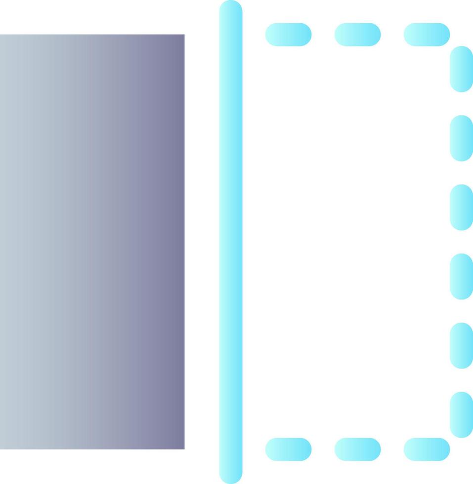 Crop video length flat gradient color ui icon. Splitting clip. Cut duration. Film editor instrument. Simple filled pictogram. GUI, UX design for mobile application. Vector isolated RGB illustration