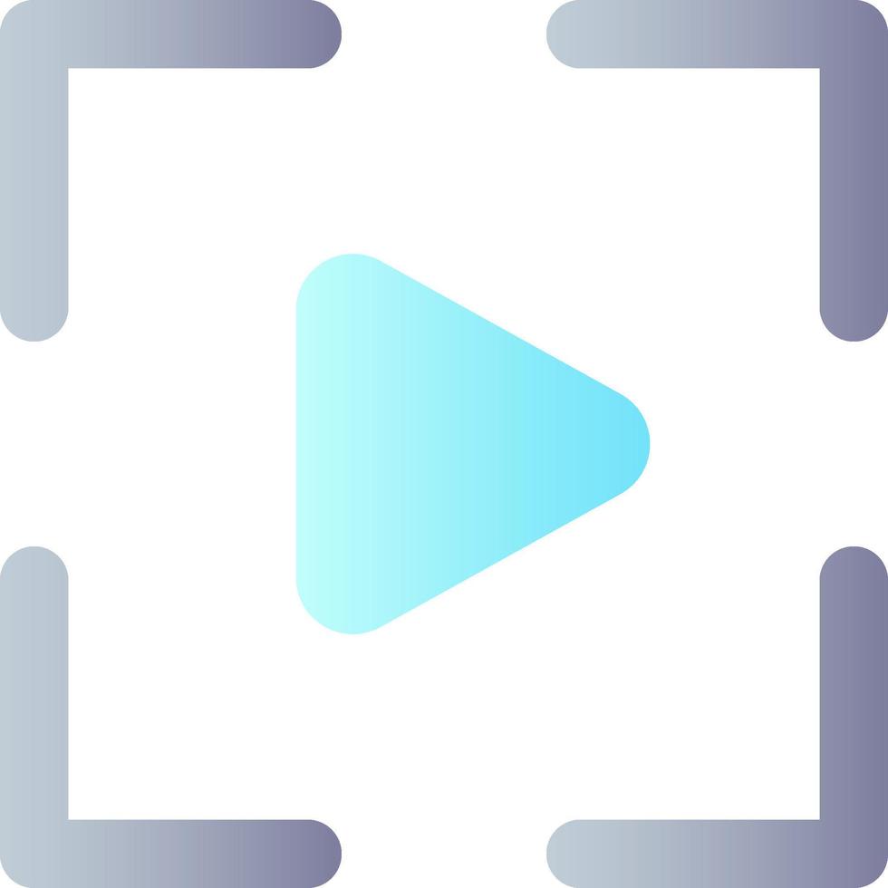 Video mode flat gradient color ui icon. Digital camera function. Electronic visual format. Film editor. Simple filled pictogram. GUI, UX design for mobile application. Vector isolated RGB illustration