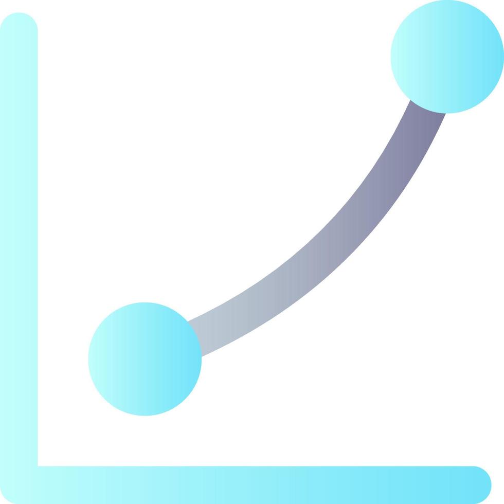 Curves tool flat gradient color ui icon. Contrast, tone balance. Photo editor. Photography retouch. Simple filled pictogram. GUI, UX design for mobile application. Vector isolated RGB illustration