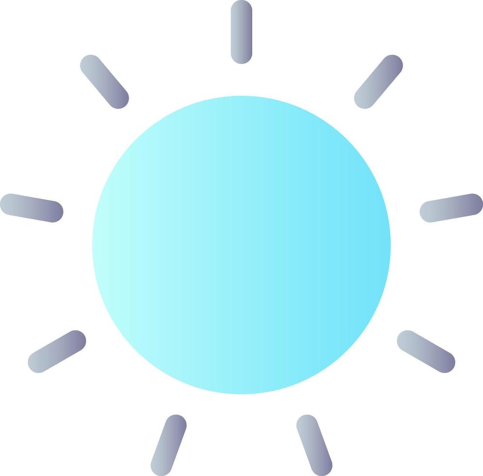 Sun flat gradient color ui icon. Brightness tool. Photo editor instrument. Repair contrast. Simple filled pictogram. GUI, UX design for mobile application. Vector isolated RGB illustration