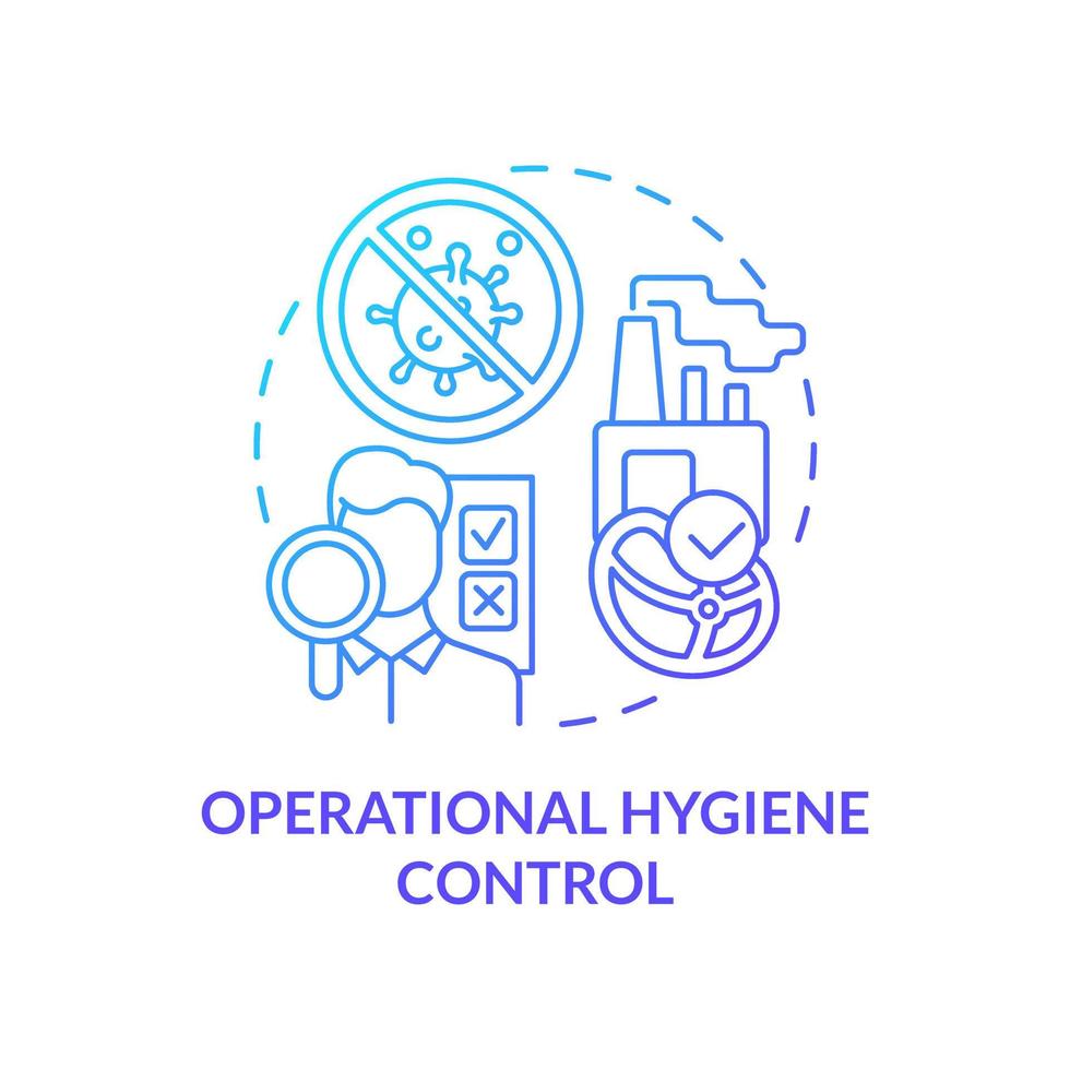 Operational hygiene control blue gradient concept icon. Sterile manufacturing. Planning approach to HACCP abstract idea thin line illustration. Isolated outline drawing vector