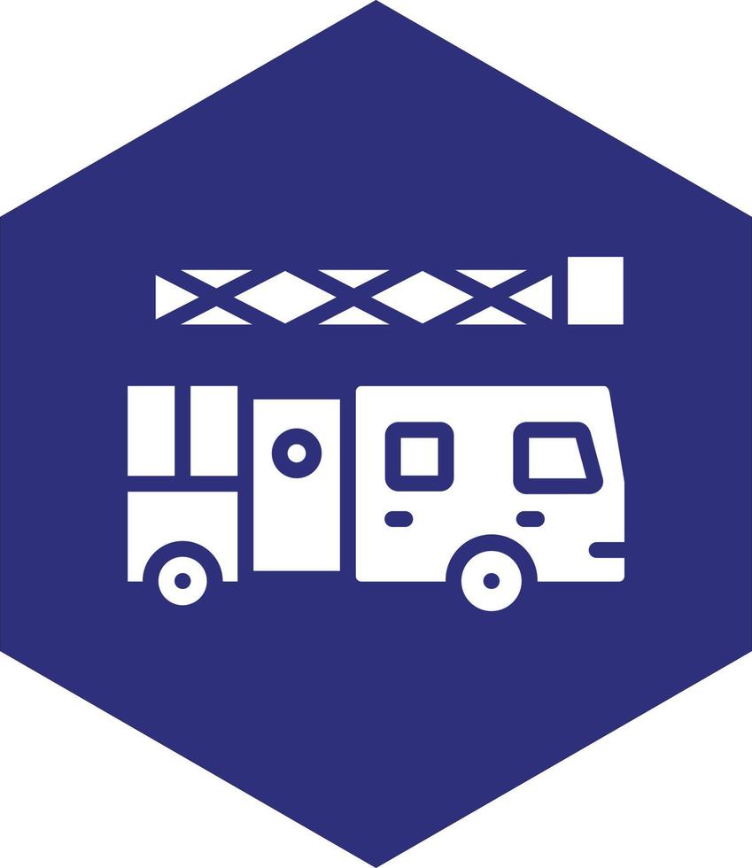 Ladder Truck Vector Icon design