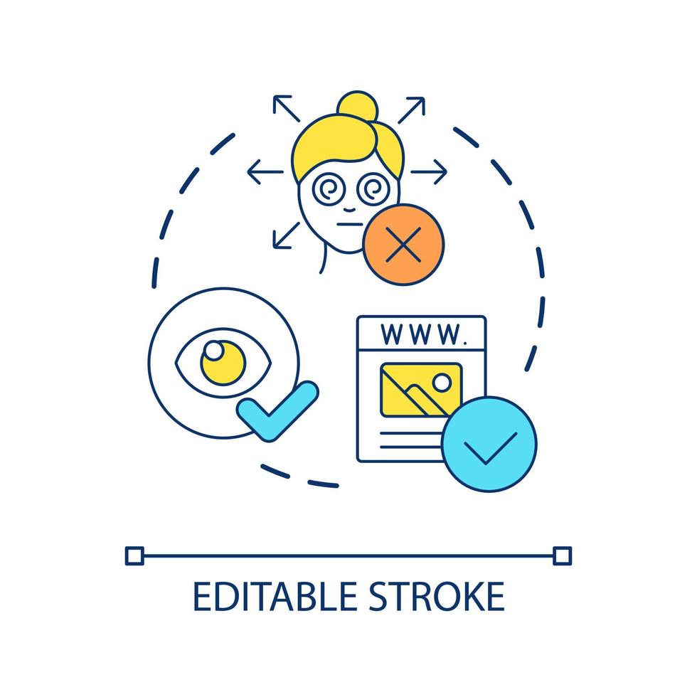 Aesthetics and minimalist concept icon. User interface. Digital usability. Ui ux design principles abstract idea thin line illustration. Isolated outline drawing. Editable stroke vector