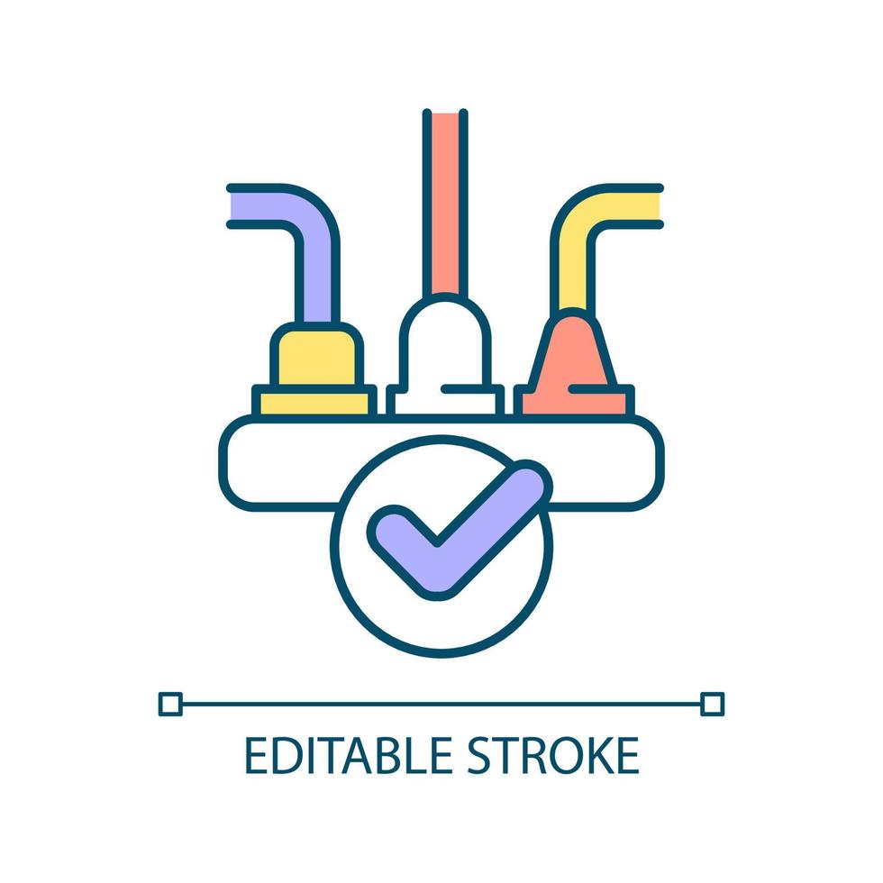 Electrical safety RGB color icon. Work space. Power optimization. Organized cables. Equipment protection. Isolated vector illustration. Simple filled line drawing. Editable stroke