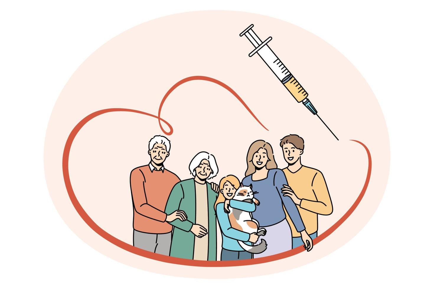 Vaccination and medical protection concept. vector