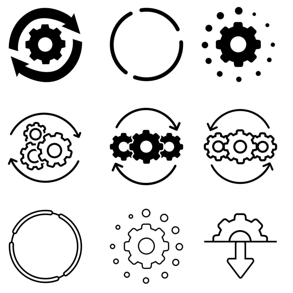 Loading icon vector set. download illustration sign collection. upload symbol or logo.