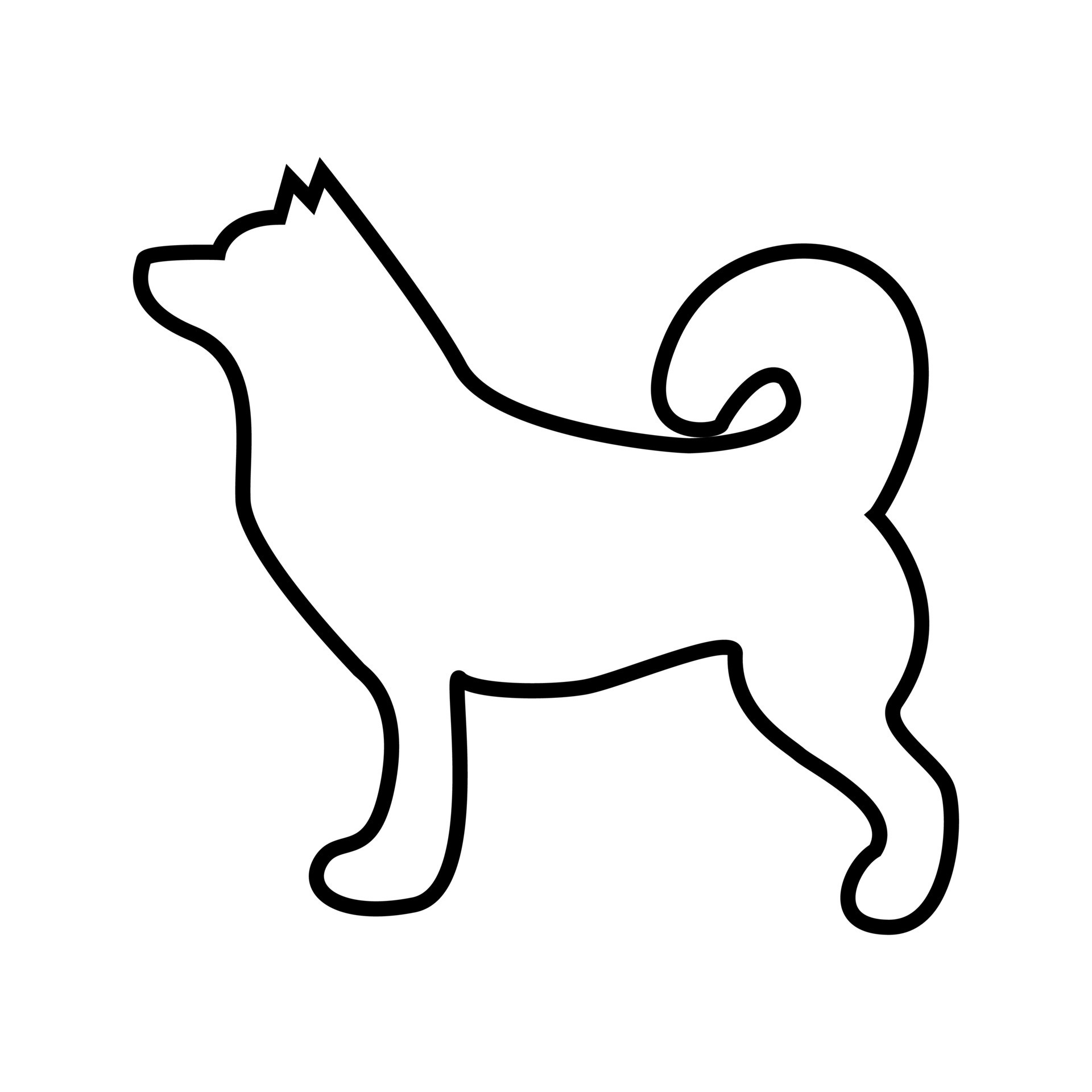 Love dog icon vector. pet illustration sign. Dog symbol or logo