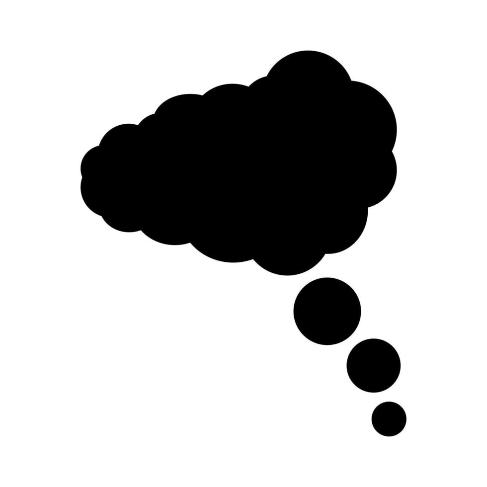 Cloud speech bubble vector icon.  Dialog illustration sign. Chat symbol or logo.