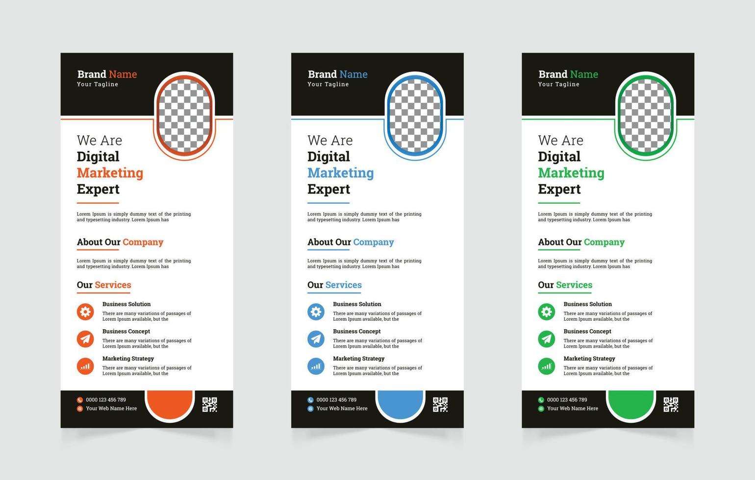 Modern and Creative business dl flyer or rack card design template vector