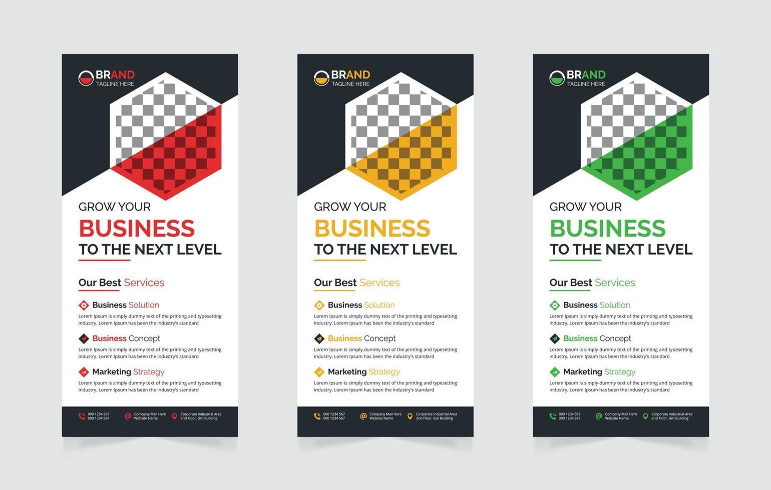 Modern and Creative business dl flyer or rack card design template vector