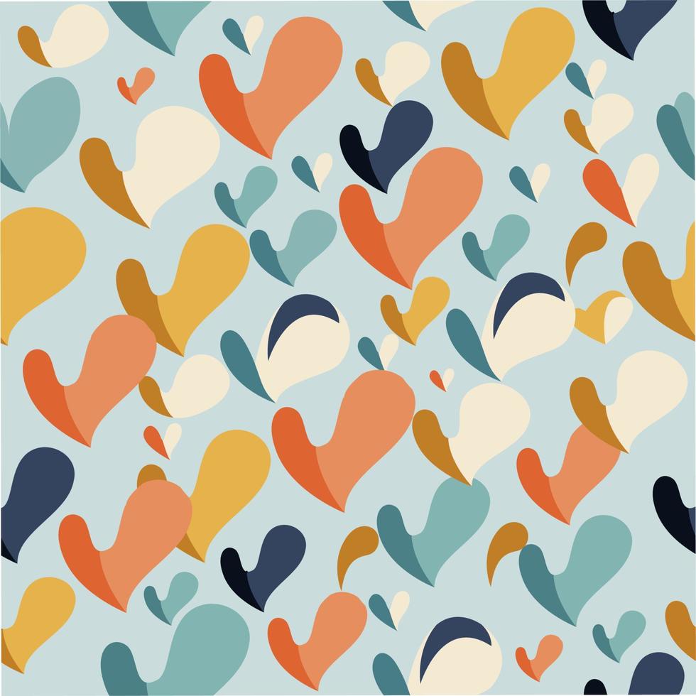 Seamless Hearts Pattern Background. Valentine's Day or Love Concept. vector