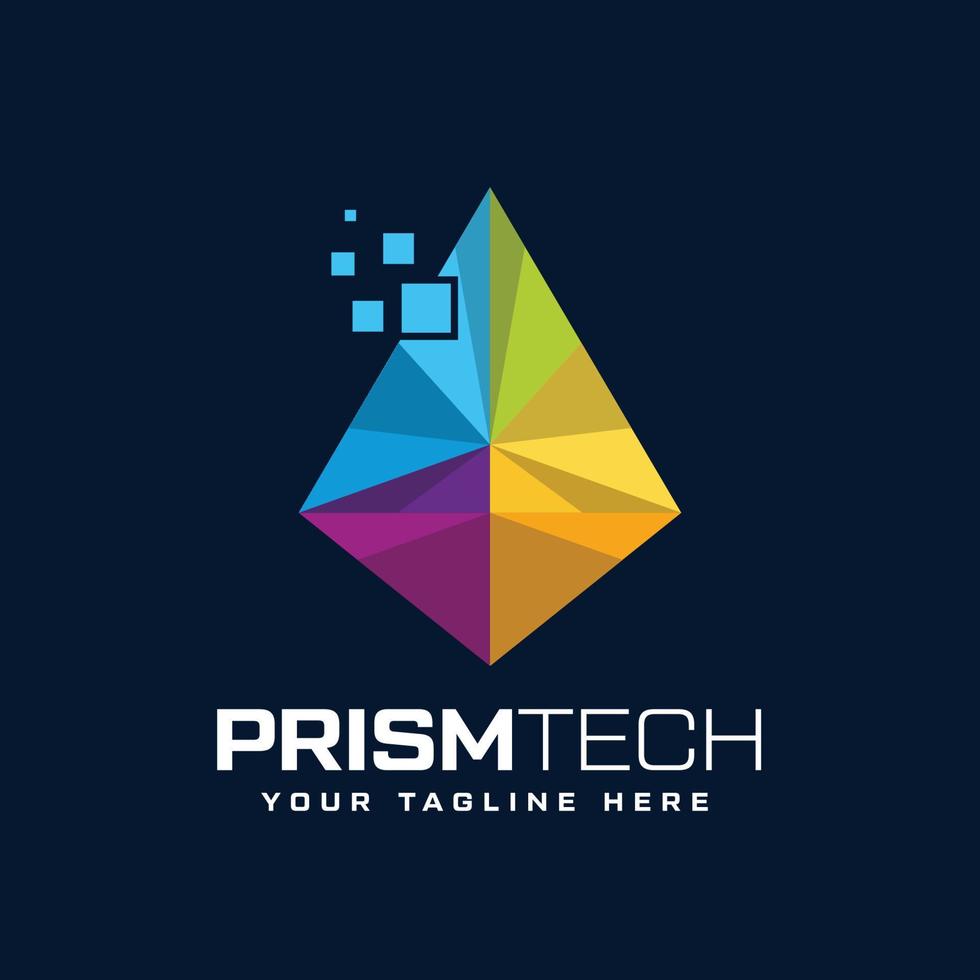 Prism Tech Logo Design vector