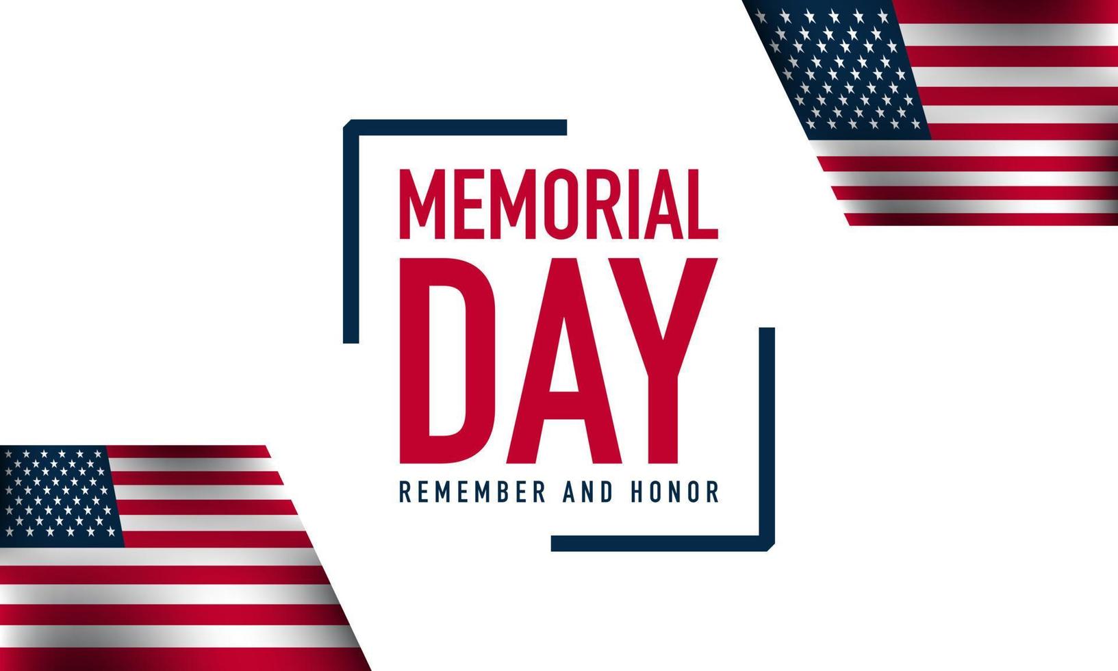 Memorial Day Background Design. Vector Illustration.