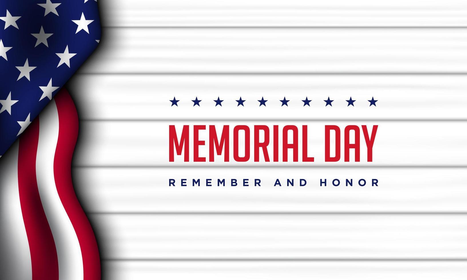 Memorial Day Background Design. Vector Illustration.