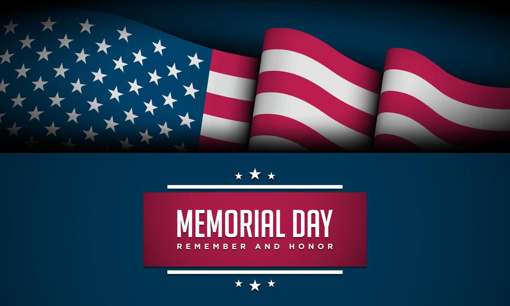 Memorial Day Background Design. Vector Illustration.