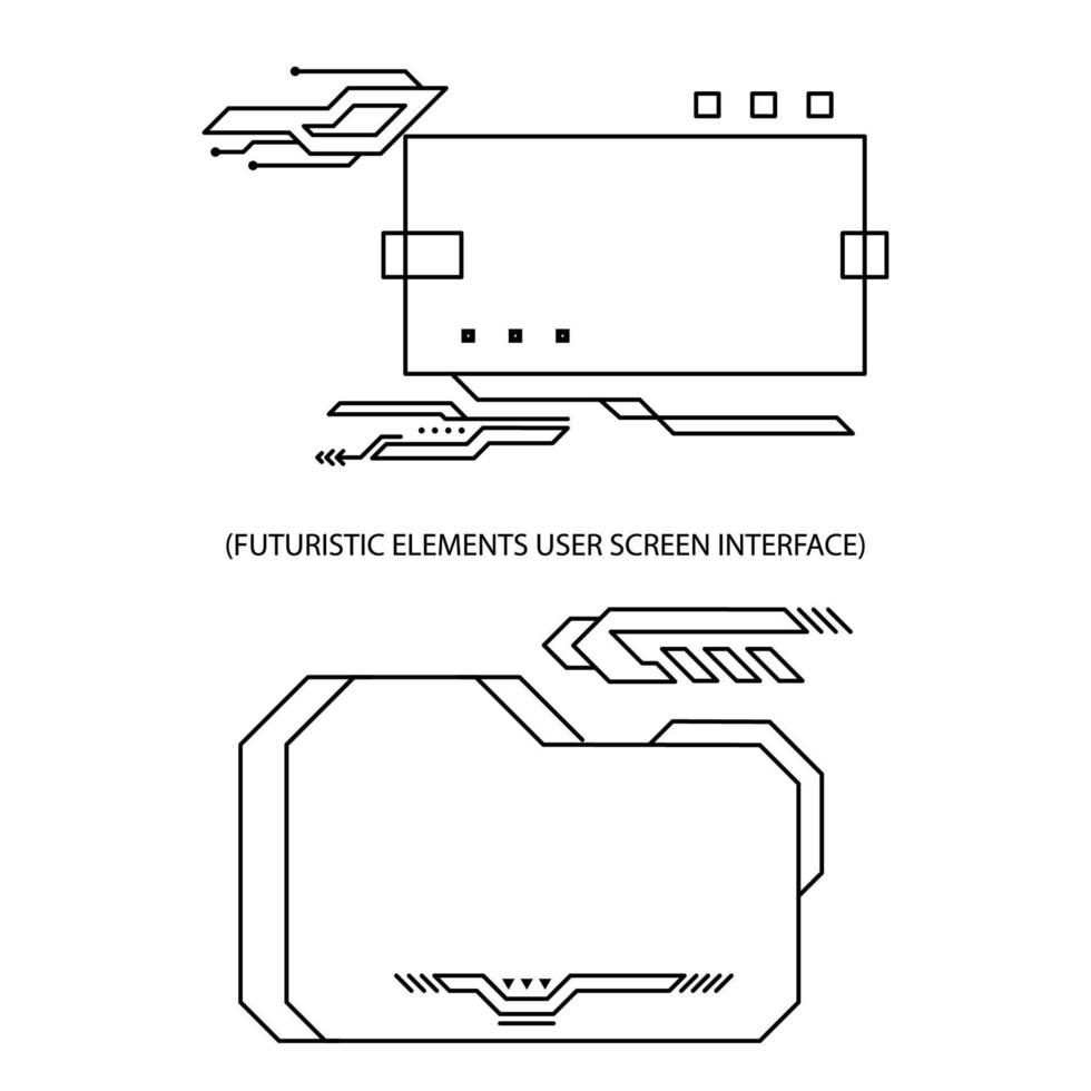 frames technology futuristic interface streaming overlay, clipart image with withe background, graphic resources for designers. vector