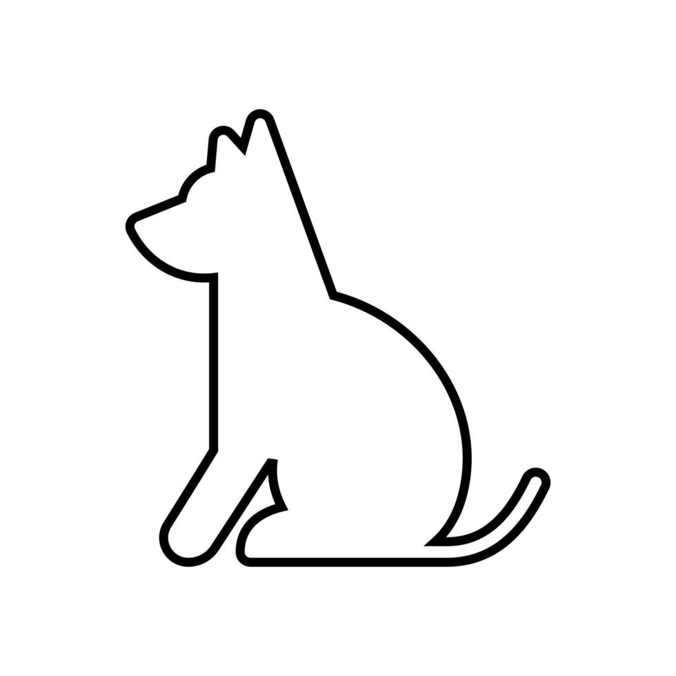 amor perro icono vector. mascota ilustración signo. perro símbolo o logo. vector