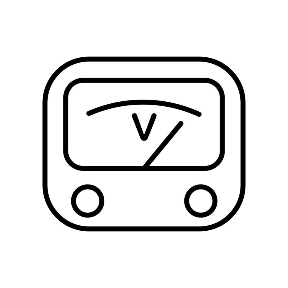Physics icon vector. voltmeter illustration sign. measurements symbol. science logo. vector