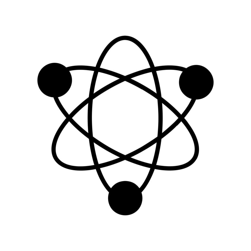 Physics icon vector. molecule illustration sign. nucleus and atoms symbol. science logo. vector