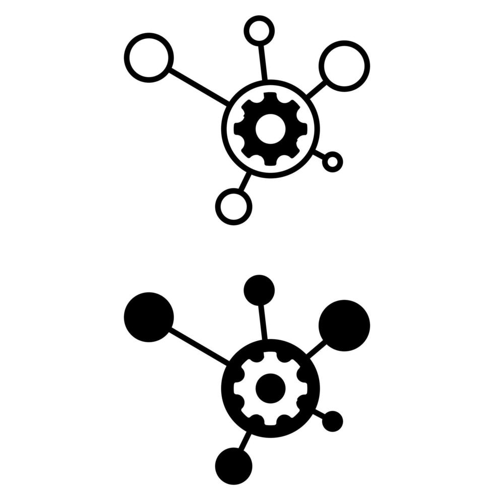 taxonomía icono vector colocar. categoría ilustración firmar recopilación. desarrollo símbolo.