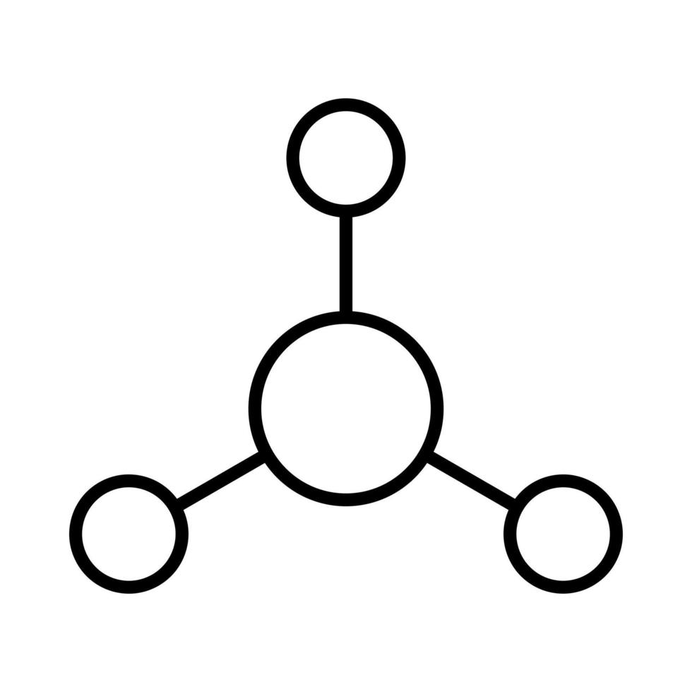 Physics icon vector. molecule illustration sign. nucleus and atoms symbol. science logo. vector