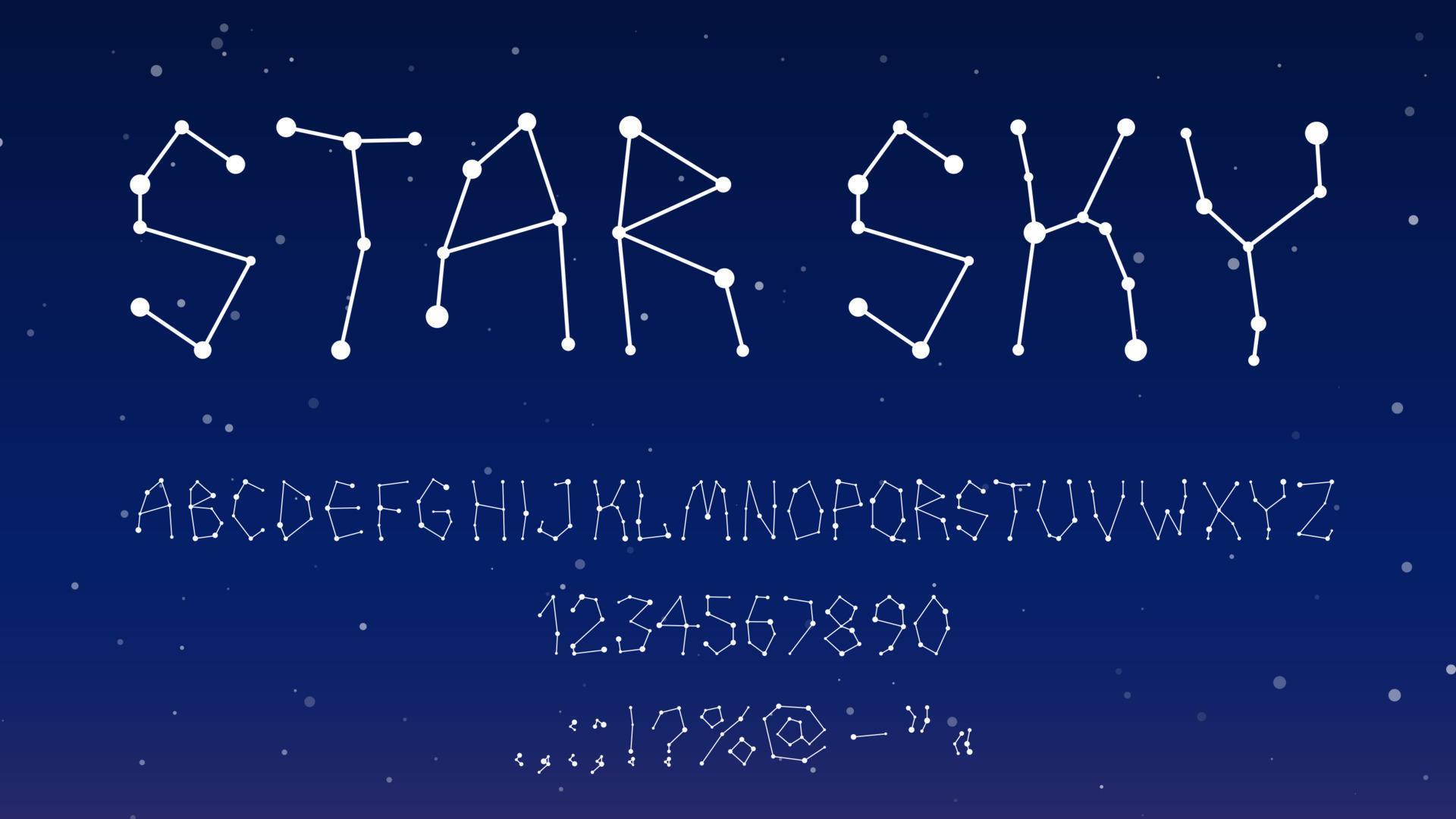 Star space font type, starry galaxy typeface 23079267 Vector Art at