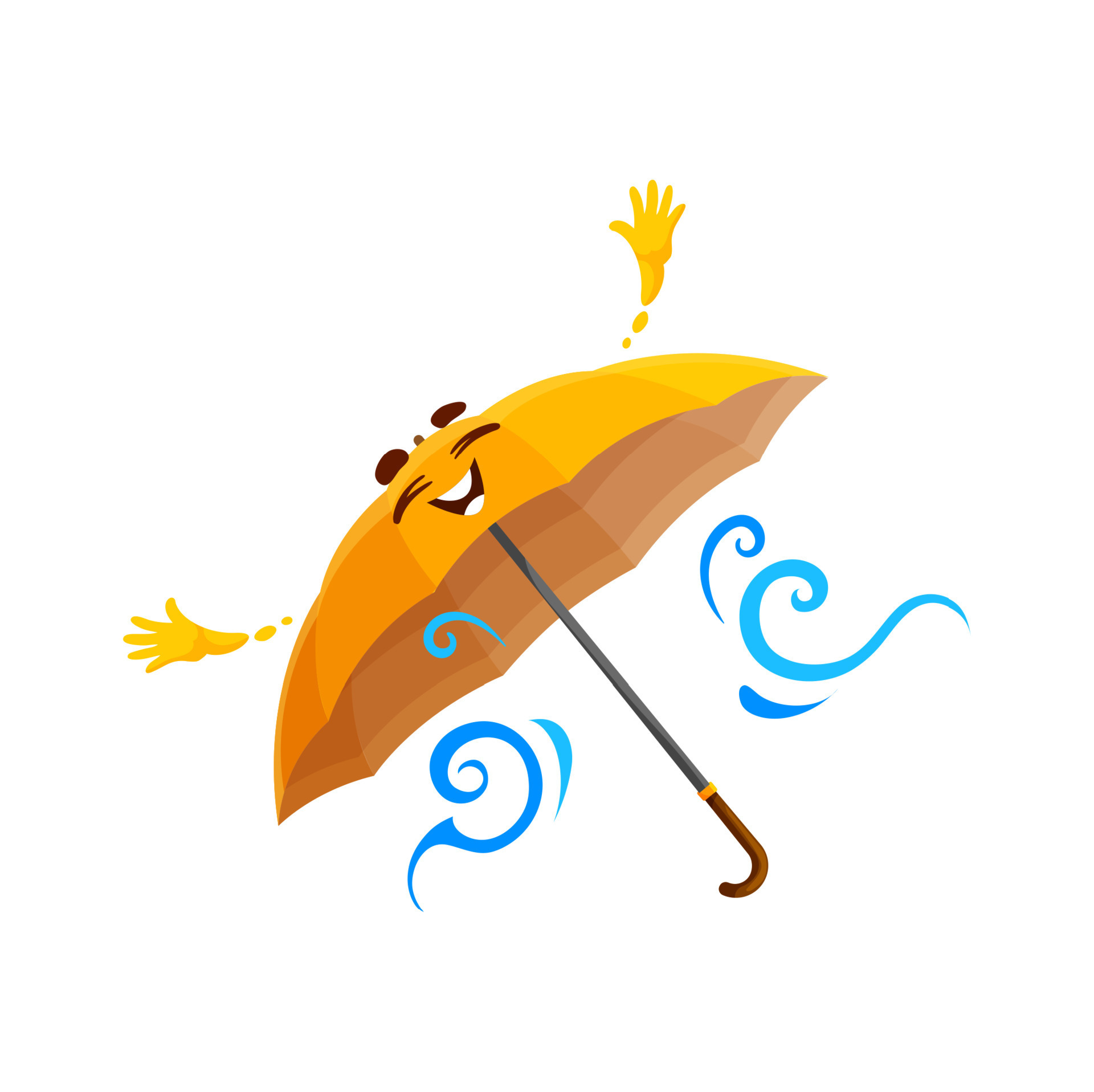Cartoon umbrella character charming vector parasol 23079297 Vector Art