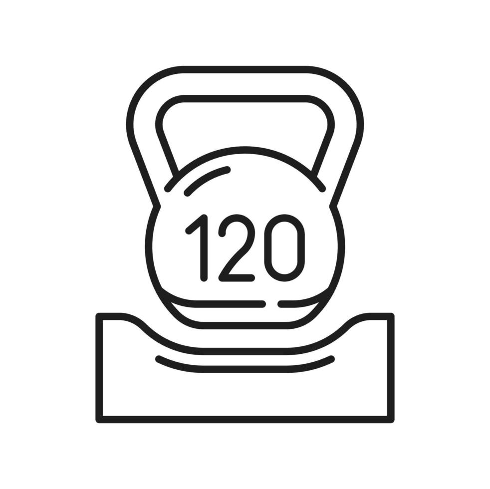 Maximum weight limit up to 120 kg glyph icon 23079319 Vector Art at