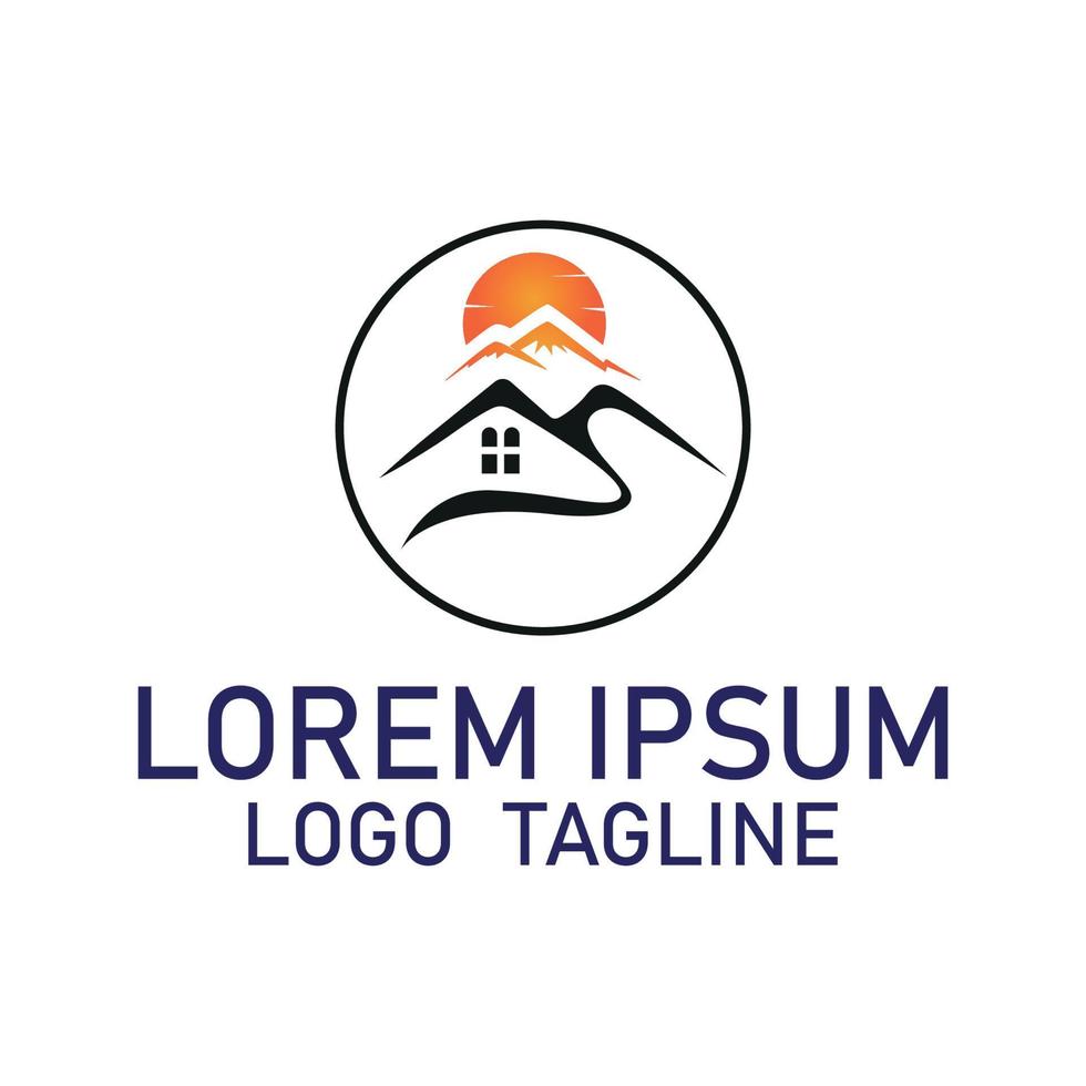 unique real state logo design. vector