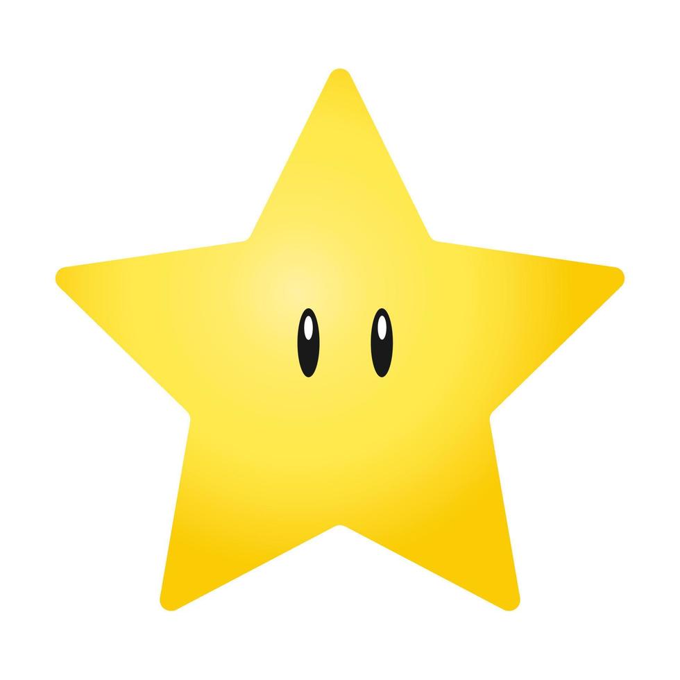 Star bonus game super mario. video game 90s vector