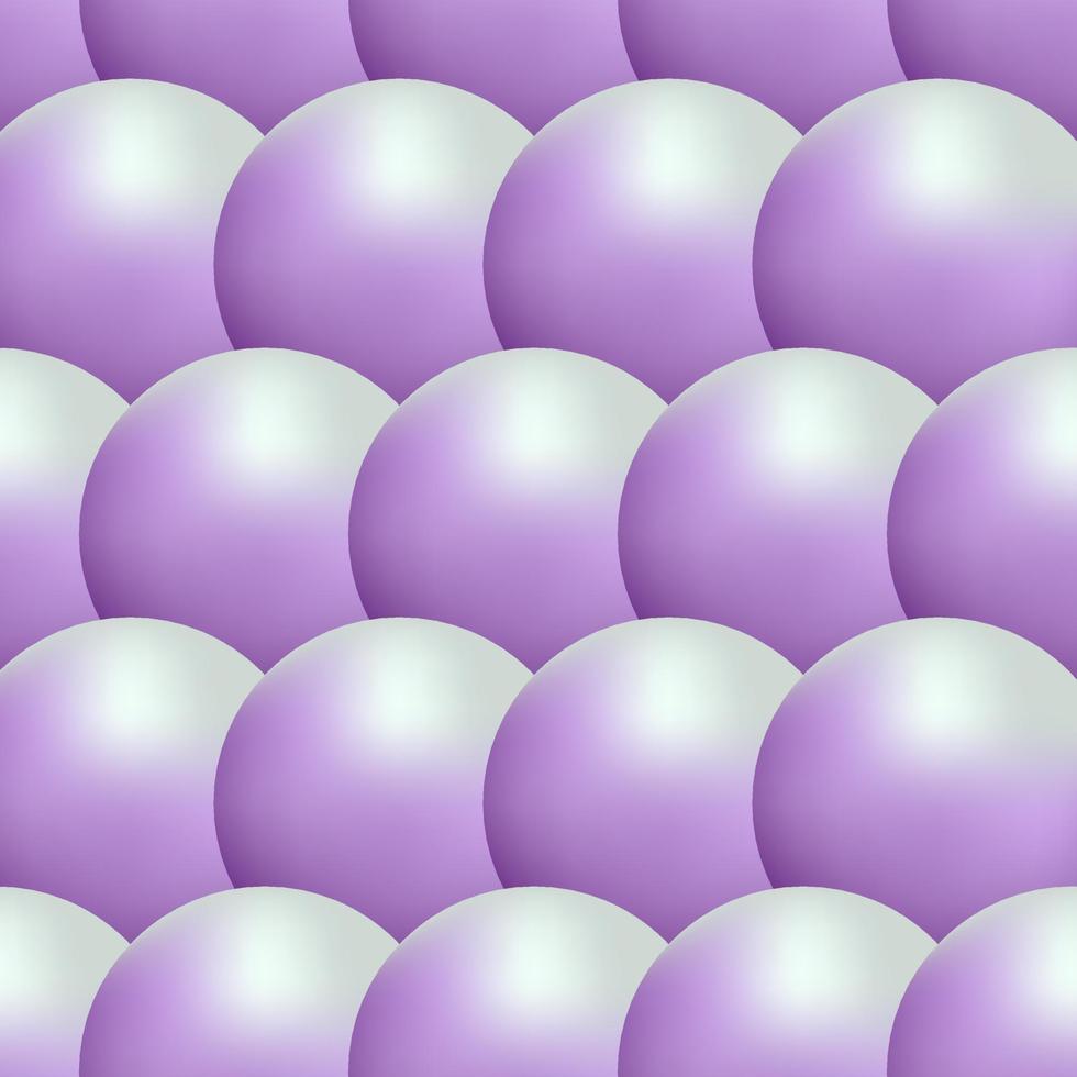 Seamless Geometric purple  3D Sphere Vector Patterns