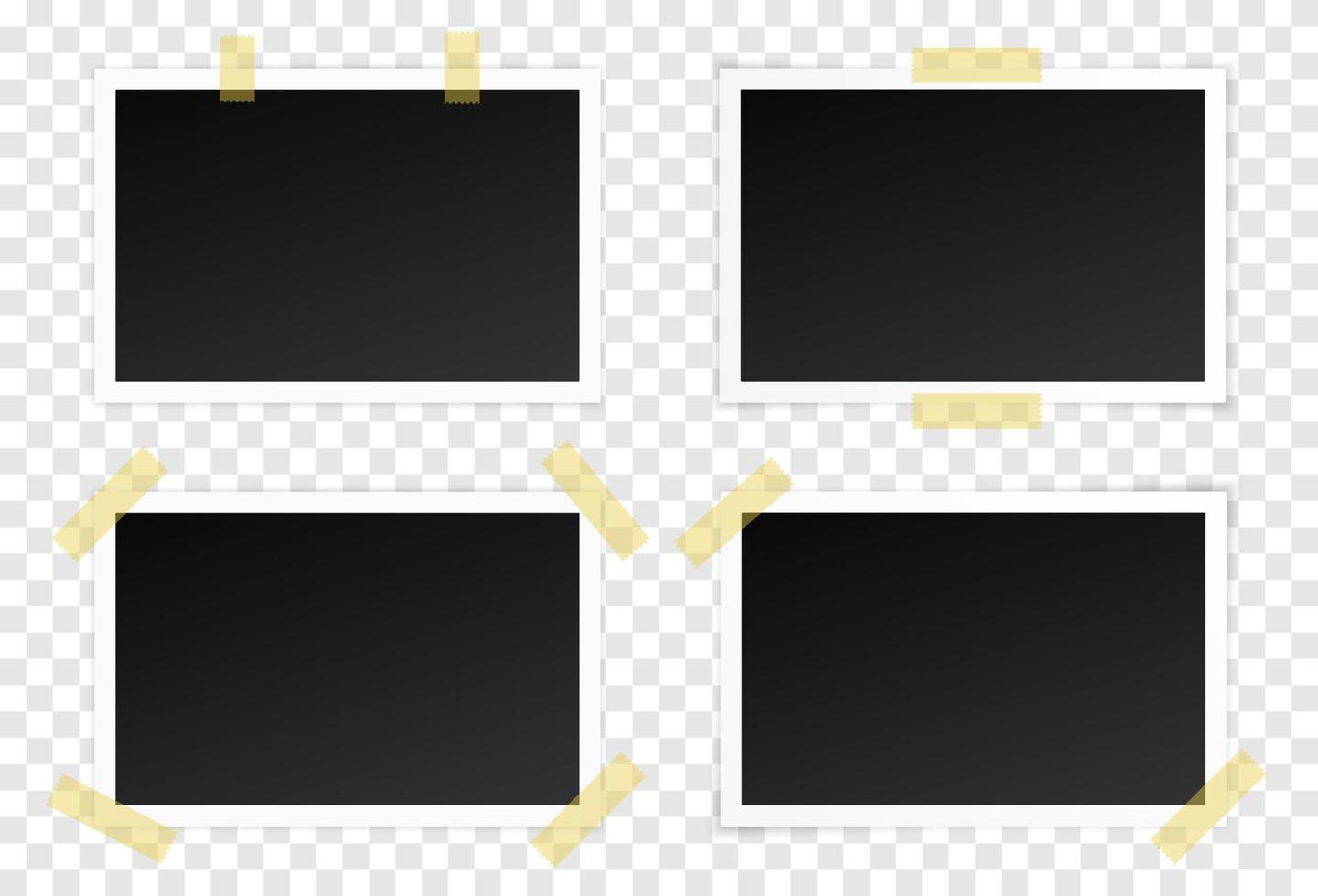vector conjunto de negro foto marcos