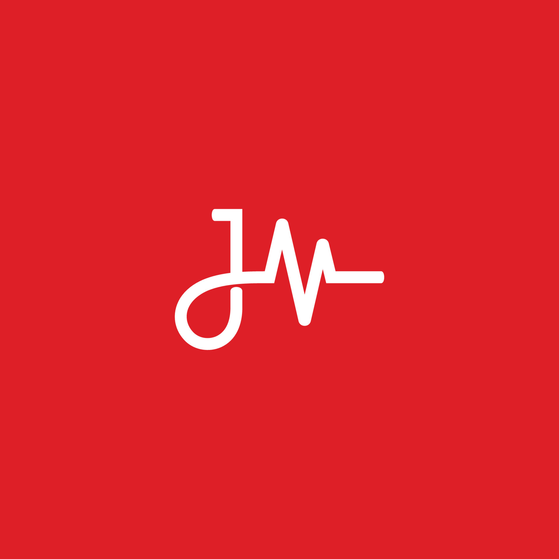 Letter J or JM and Heart Beat logo or icon design 23079425 Vector Art
