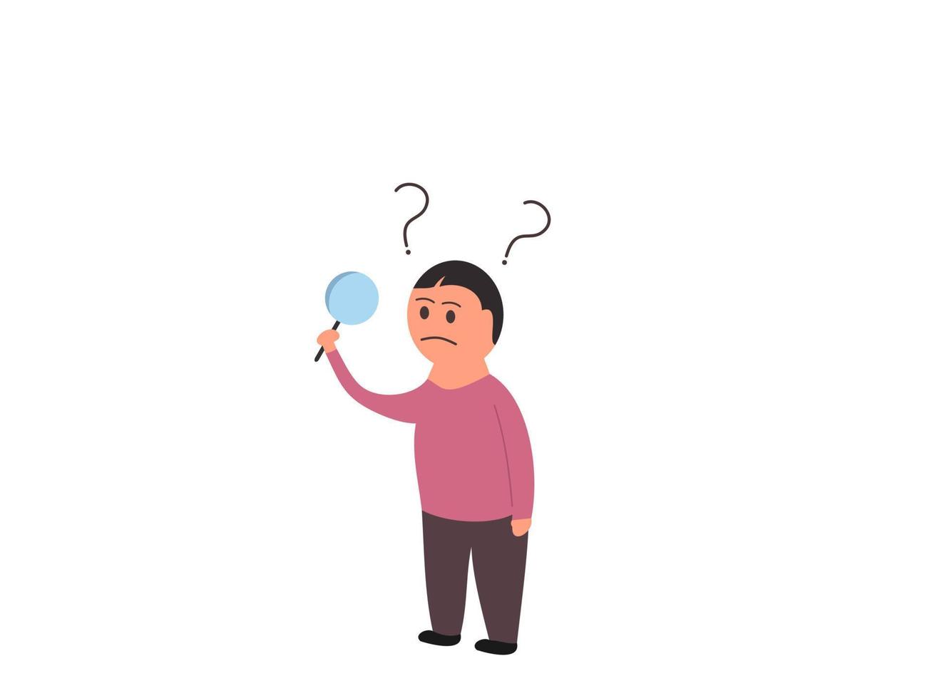 flat design looking for information vector illustration