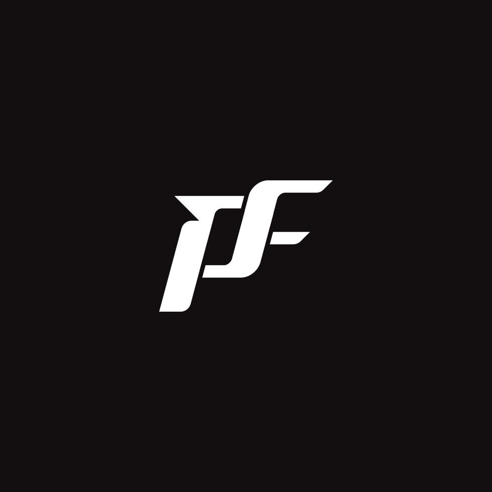 vector inicial pf logo diseño vector