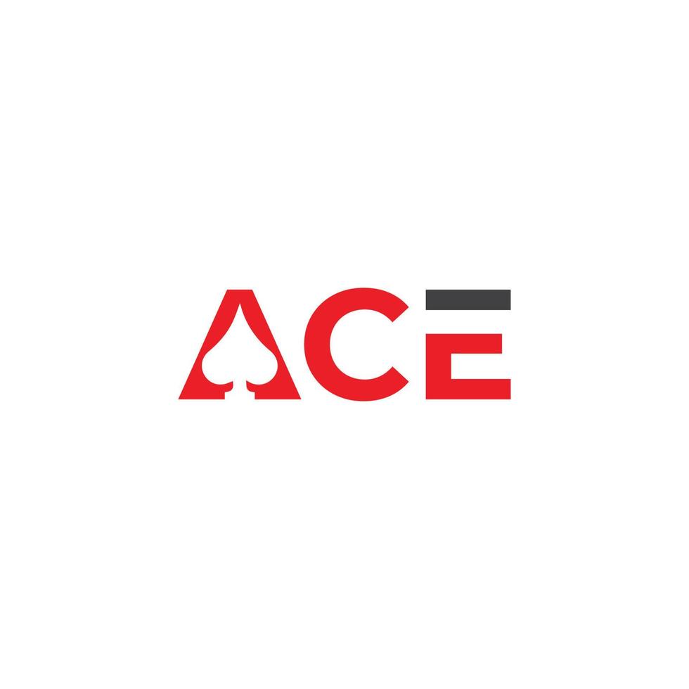 Vector ace logo design concept template