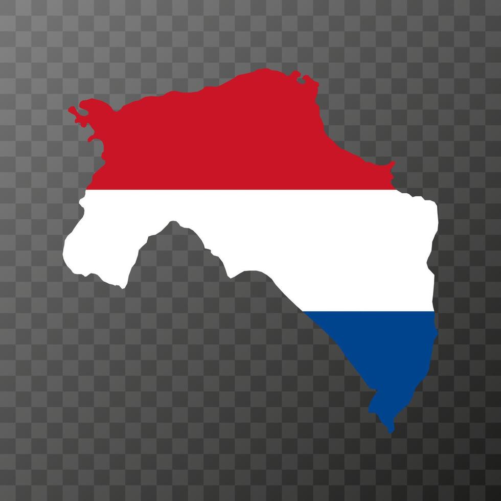 Groningen province of the Netherlands. Vector illustration.