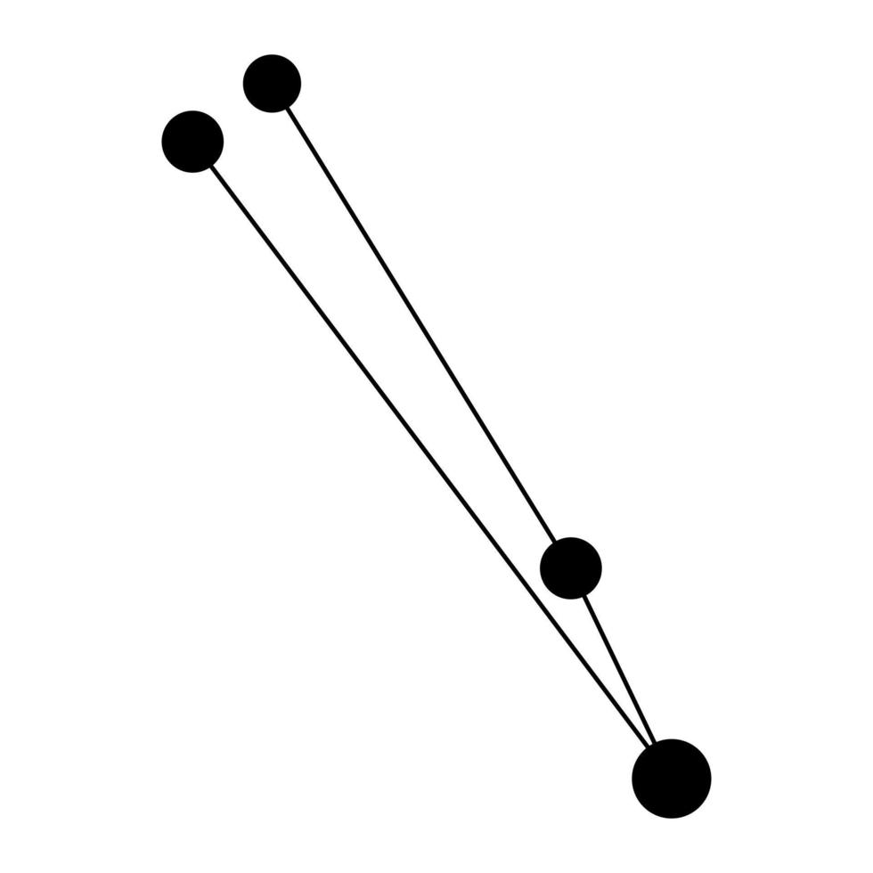 Circinus constellation map. Vector illustration.