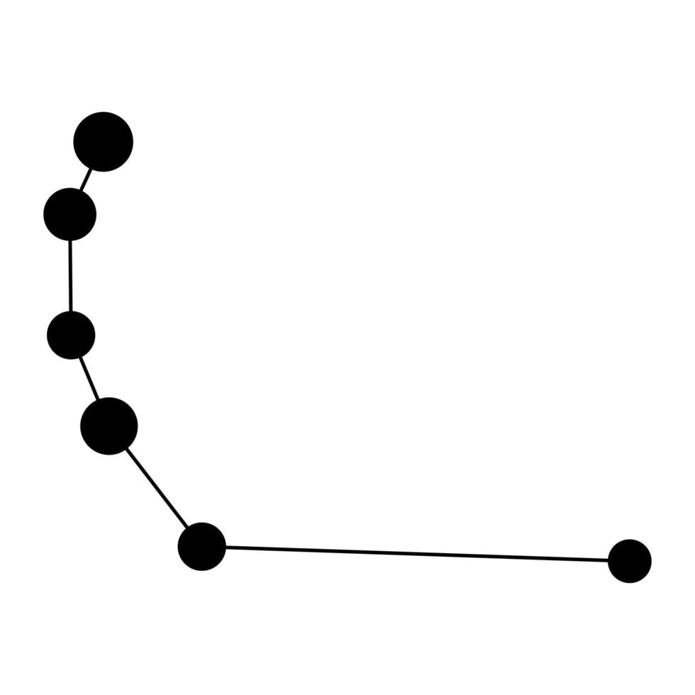 Corona Australis constellation map. Vector illustration.