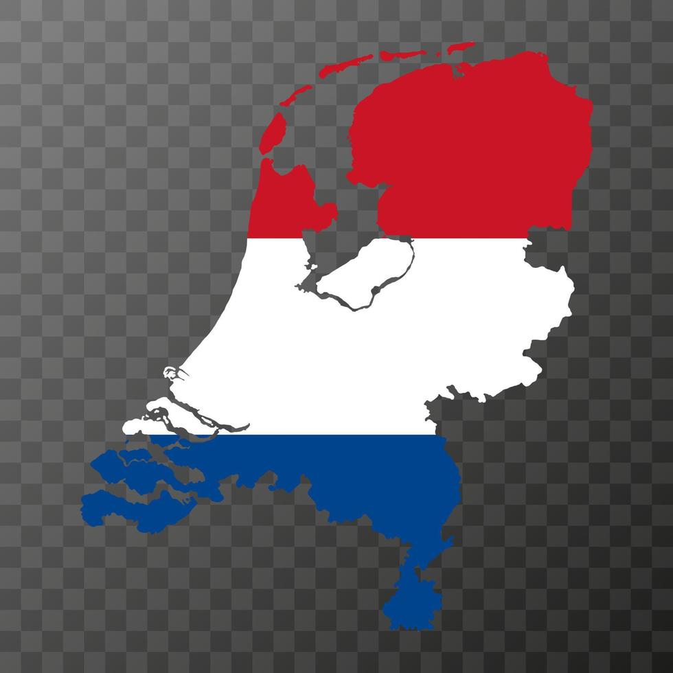 Netherlands map with provinces. Vector illustration.