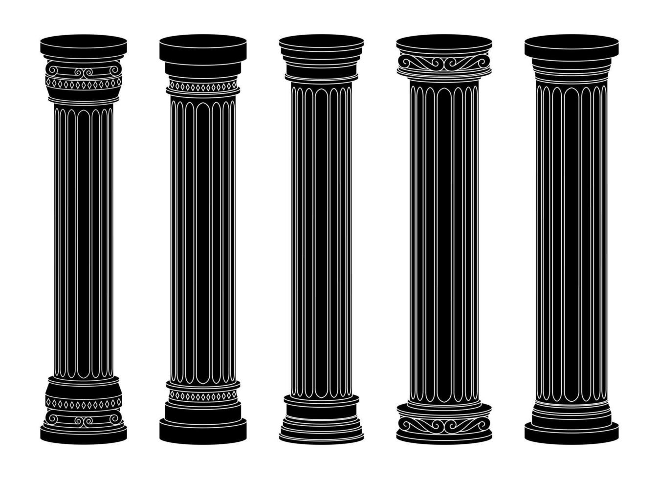 antiguo columnas vector diseño ilustración aislado en antecedentes