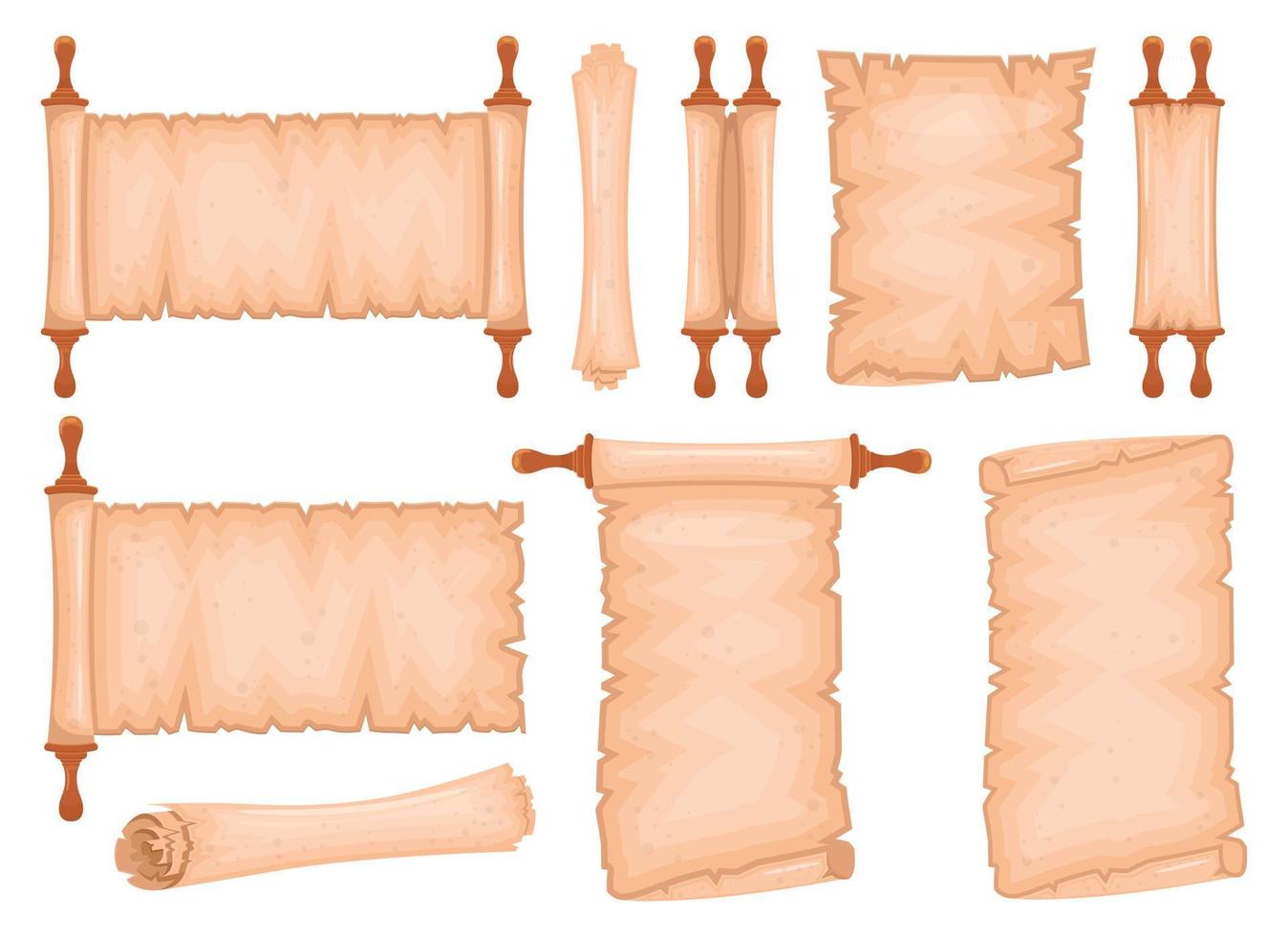 Old scroll vector design illustration isolated on white background