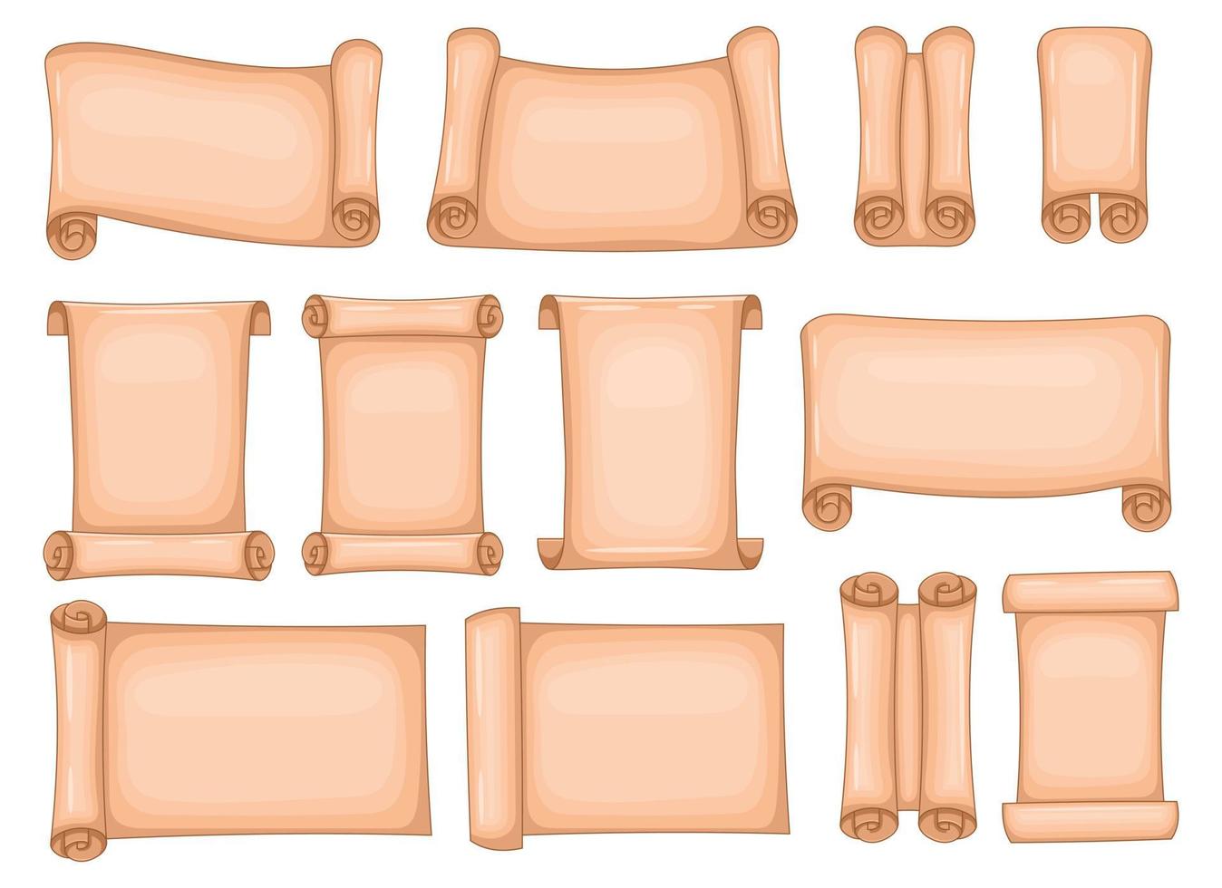 Old scroll vector design illustration isolated on white background