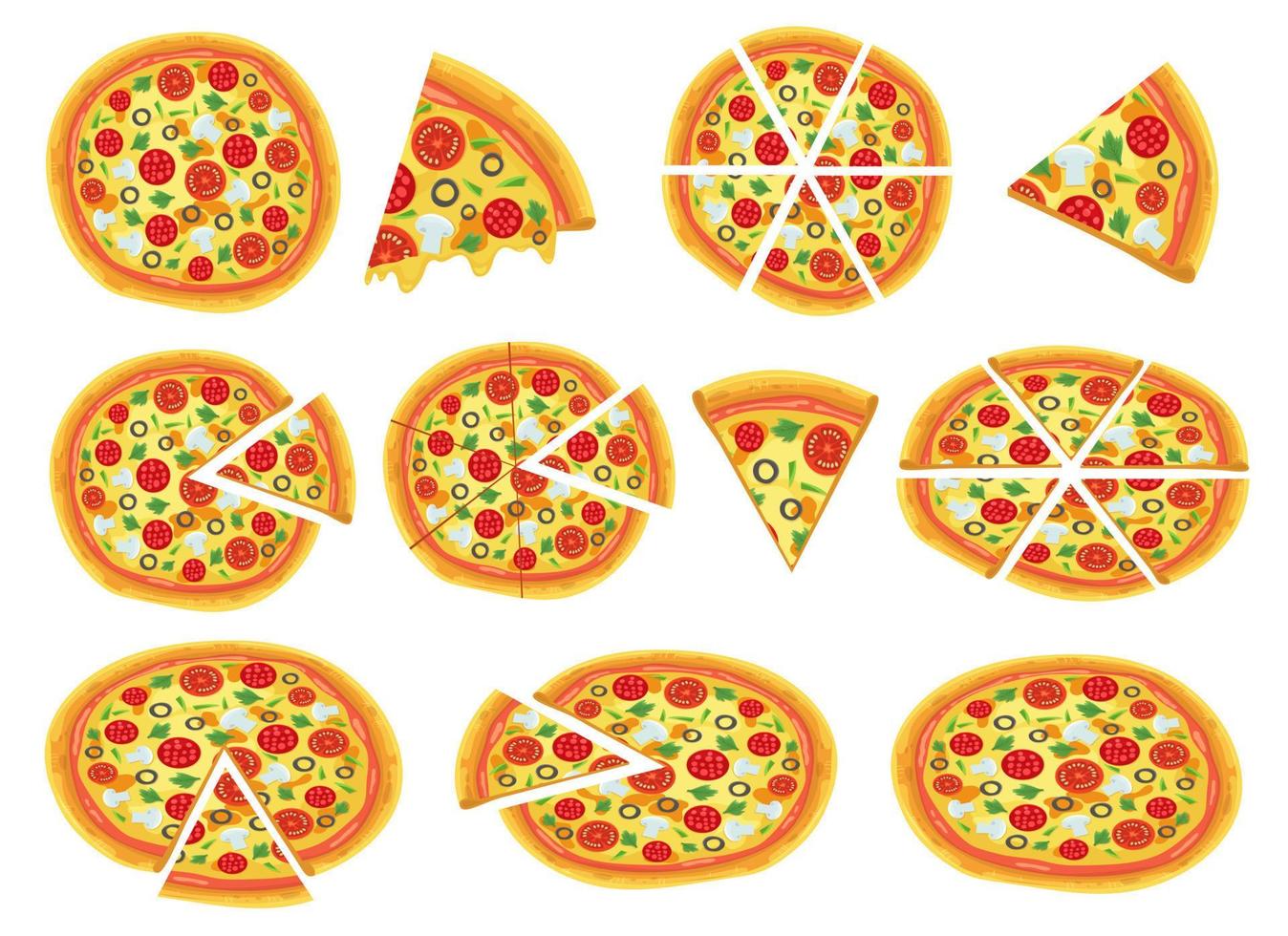Pizza vector design illustration isolated on white background