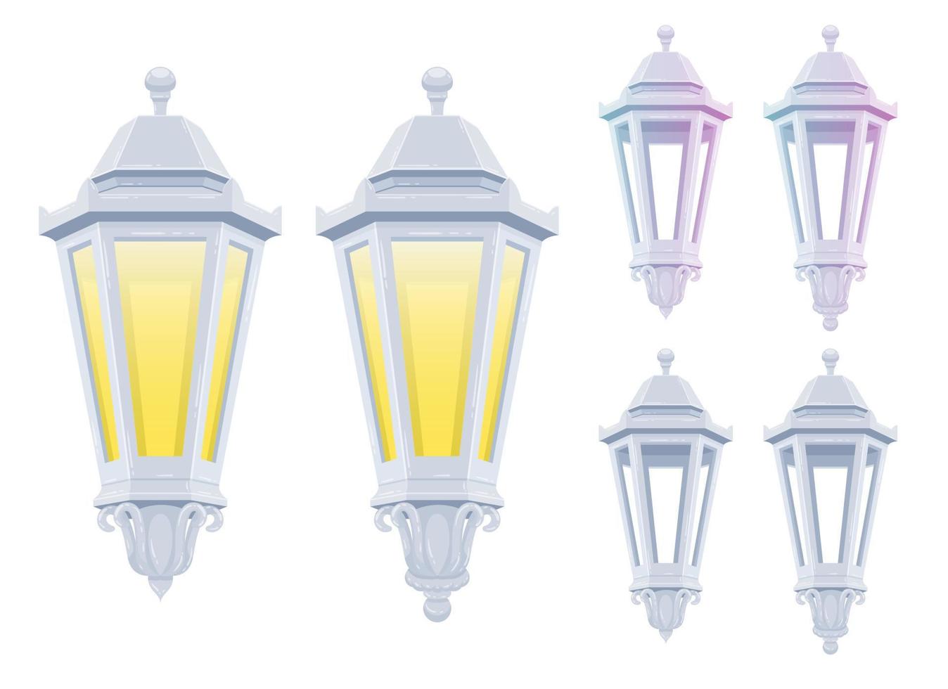 Vintage lamp vector design illustration isolated on background