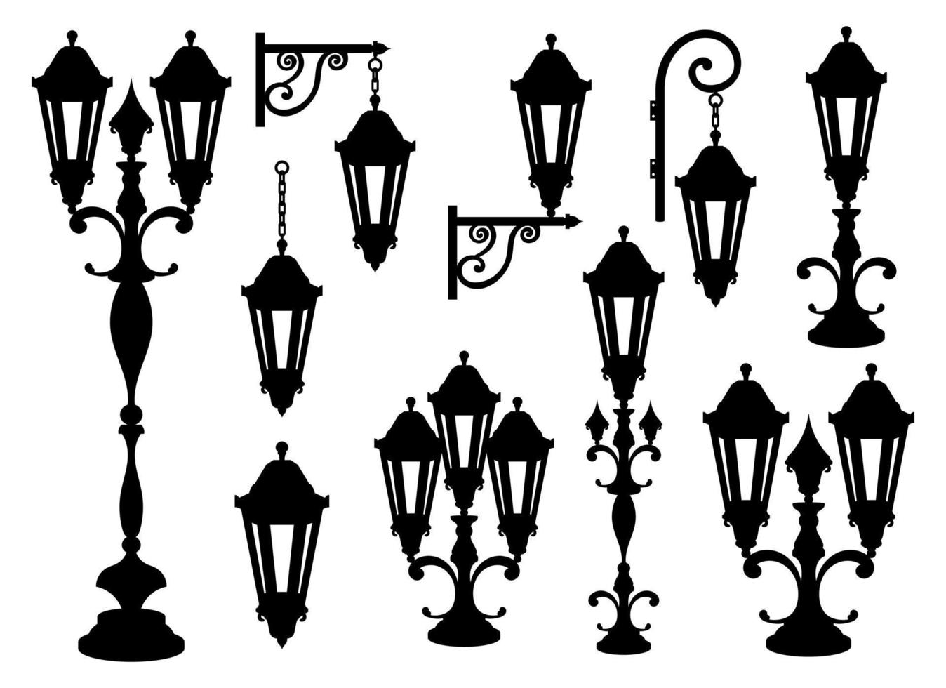 Vintage lamp vector design illustration isolated on background