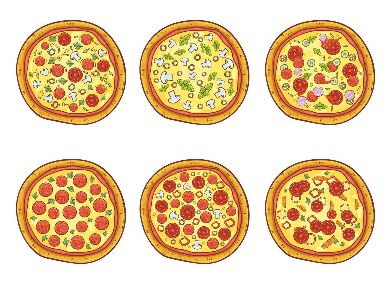 Pizza vector diseño ilustración aislado en blanco antecedentes