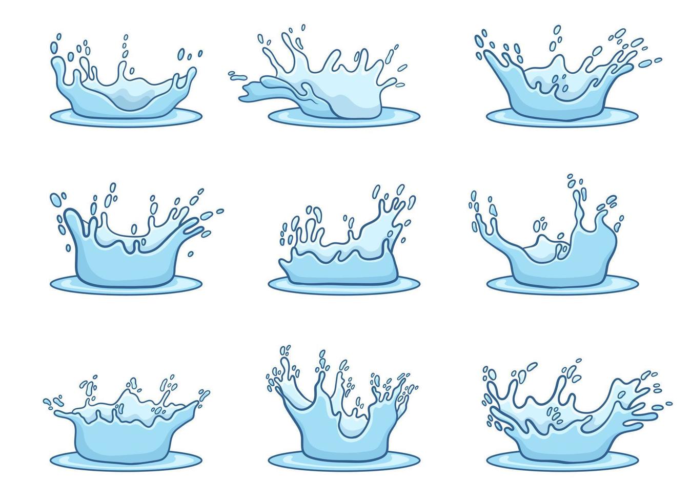 Water splash vector design illustration isolated on background